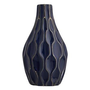 Katherine Blue Ceramic Vase, 12"